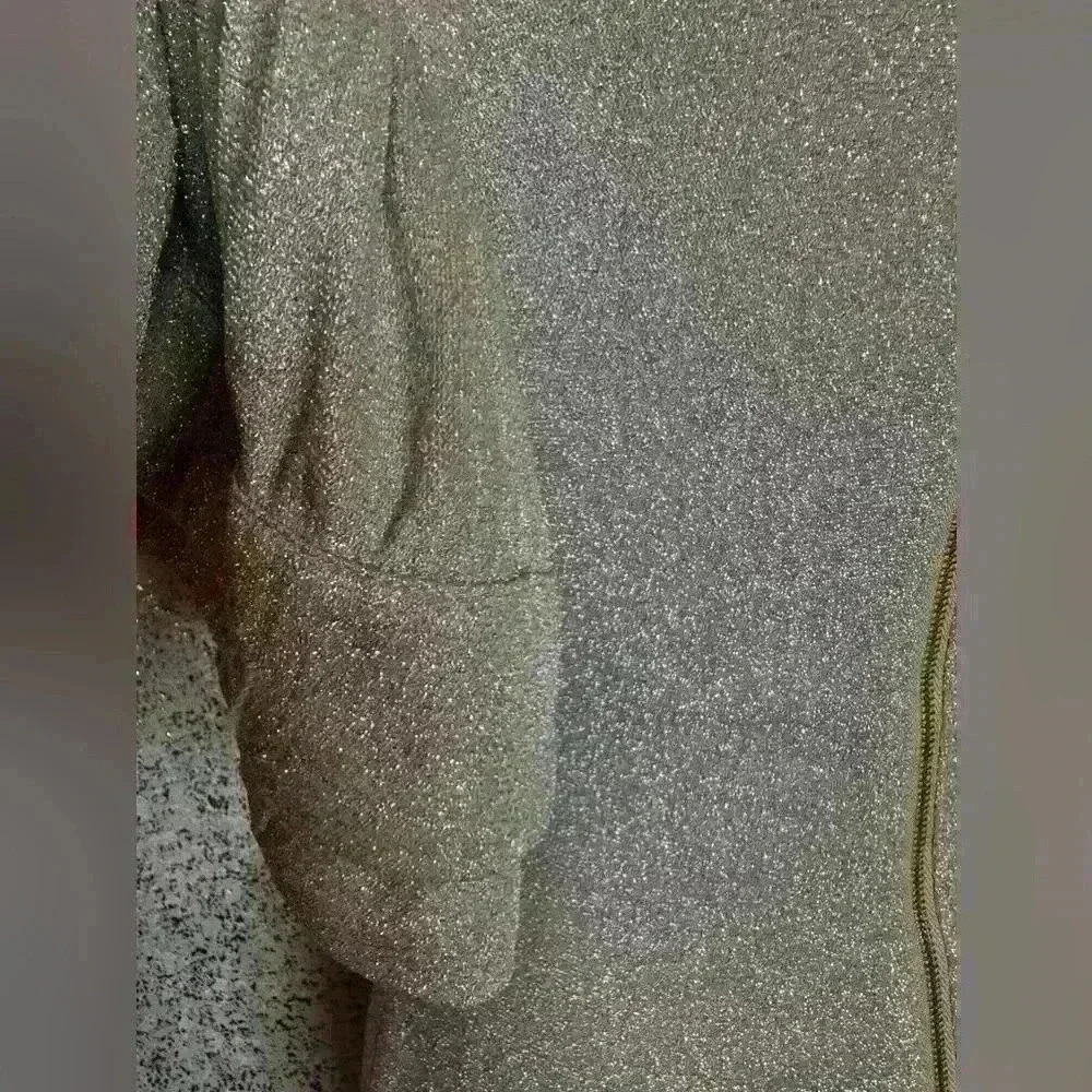 Metallic soft champagne silver/gold blouse - Picture 3 of 4